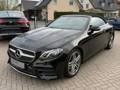 Brugt Mercedes E220 AMG line 194 HK (142 kW) 2018 Sort Cabriolet