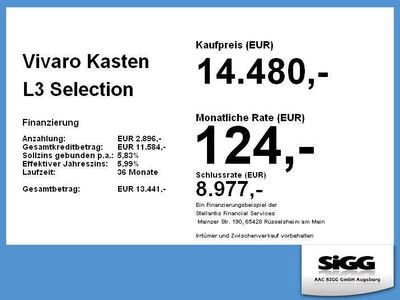 Weiß Gebraucht 2021 Opel Vivaro Selection Van / Kleinbus | 14.480 € (Fairer Preis)