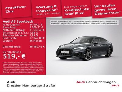 Daytonagrau perleffekt Gebraucht 2023 Audi A5 Sportback S-Line Kleinwagen | 34.900 € (Etwas zu teuer)