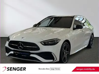 Gebraucht Mercedes C300 AMG line 197 PS (144 kW) 2024 Unilack polarweiß Kombi