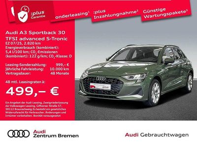 Gebraucht Audi A3 Advanced Plus 116 PS (85 kW) 2025 Distriktgrün metallic Limousine