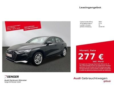 Schwarz Gebraucht 2024 Audi A3 Sportback Advanced Kleinwagen | 34.780 € (Superpreis)