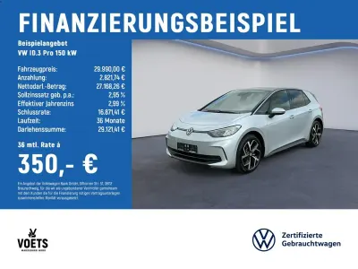 Gebraucht VW ID.3 Pro 150 kW (204 PS) 2024 Silber Kleinwagen