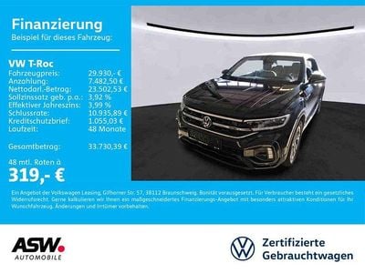 Gebraucht VW T-Roc Cabriolet R-line 150 PS (110 kW) 2023 Deep black perleffekt (metallic) Cabrio