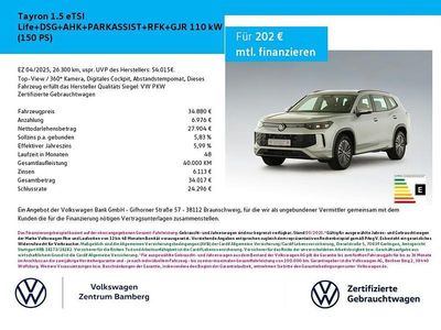 Gebraucht VW Tayron Life 150 PS (110 kW) 2025 Silber SUV