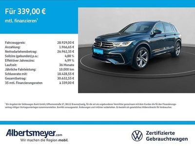 Blau Gebraucht 2021 VW Tiguan R-line SUV | 28.929 € (Fairer Preis)