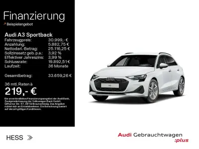 Gebraucht Audi A3 Ambiente 150 PS (110 kW) 2025 Gletscherweiß metallic Limousine