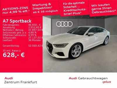 Gebraucht Audi A7 Sportback S-Line 299 PS (219 kW) 2023 Weiß Kleinwagen