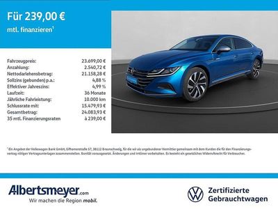 Gebraucht VW Arteon Elegance 218 PS (160 kW) 2021 Blau Limousine