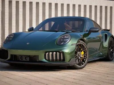 Neu Porsche 911 Turbo S 640 PS (470 kW) 2026 Grün Coupé