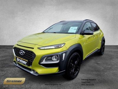 Gebraucht Hyundai Kona Premium 177 PS (130 kW) 2020 Acid yellow/dark knight (metallic) SUV