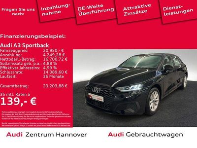 A2 brillantschwarz Gebraucht 2023 Audi A3 Basis Limousine | 20.950 € (Guter Preis)