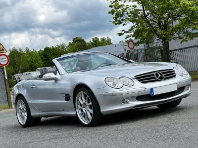 Używany Mercedes SL500 306 KM (225 kW) 2003 Srebrny Kabriolet