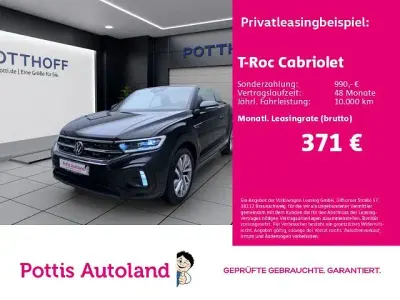 Gebraucht VW T-Roc Cabriolet R-line 150 PS (110 kW) 2022 Schwarz Cabrio