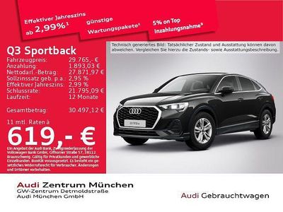 Gebraucht Audi Q3 Sportback Performance 245 PS (180 kW) 2022 Schwarz SUV
