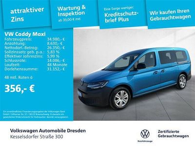 Gebraucht VW Caddy Maxi Basis 122 PS (89 kW) 2022 Costa azul metallic Van / Kleinbus
