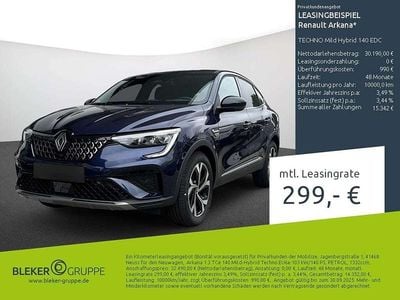 Blau Neu 2025 Renault Arkana Techno SUV | 27.990 € (Guter Preis)