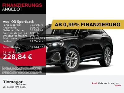Gebraucht Audi Q3 Sportback S-Line 150 PS (110 kW) 2025 Schwarz SUV