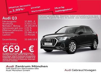 Mythosschwarz metallic Gebraucht 2022 Audi Q3 S-Line SUV | 32.869 € (Fairer Preis)