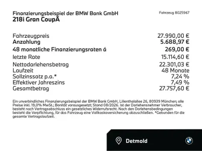 Gebraucht BMW 218 Gran Coupé Performance 140 PS (102 kW) 2024 Rot Coupé