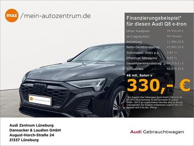 Gebraucht Audi Q8 e-tron S-Line 300 kW (408 PS) 2023 Mythosschwarz metallic SUV