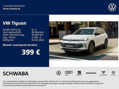 Neu VW Tiguan Life 150 PS (110 kW) 2025 Weiß SUV