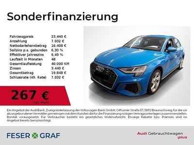 Blau Gebraucht 2022 Audi A3 S-Line Limousine | 23.440 € (Superpreis)