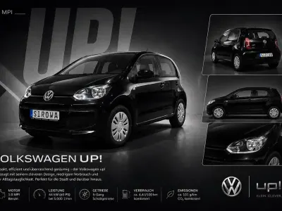 Gebraucht VW up! move up! 75 PS (55 kW) 2013 Schwarz Kleinwagen