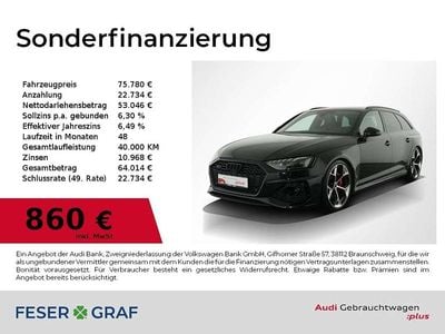 Mythosschwarz metallic Gebraucht 2024 Audi RS4 Ambiente Kombi | 75.780 € (Fairer Preis)