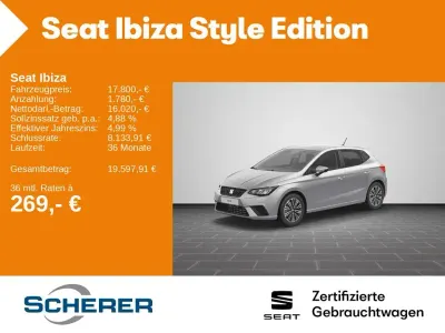 Gebraucht Seat Ibiza Style 116 PS (85 kW) 2024 Urban silber metallic (metallic) Kleinwagen