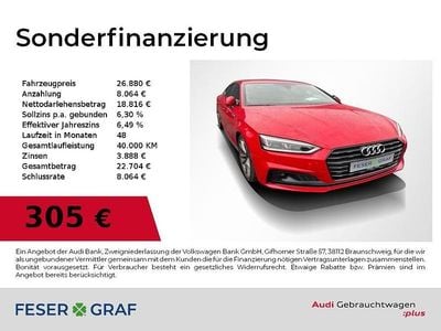 Gebraucht Audi A5 Sportback Ambiente 190 PS (139 kW) 2018 Tangorot metallic Kleinwagen