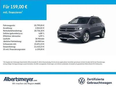 Gebraucht VW T-Cross Goal 70 PS (51 kW) 2025 Grau SUV