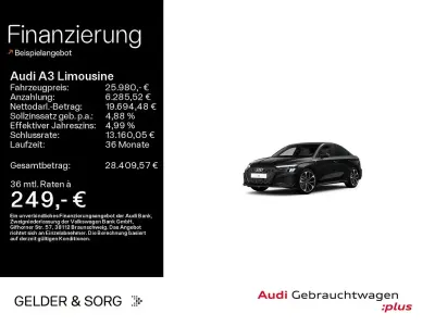 Gebraucht Audi A3 Ambiente 150 PS (110 kW) 2021 Mythosschwarz metallic Limousine