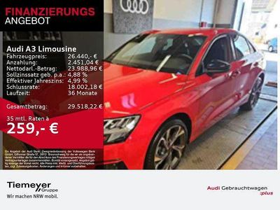 Gebraucht Audi A3 S-Line 116 PS (85 kW) 2023 Rot Limousine