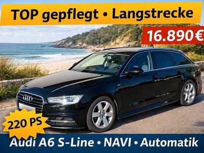 Second-hand Audi A6 S-Line 190 CP (139 kW) 2016 Negru Break
