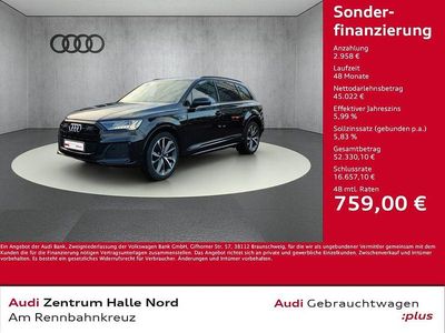 Mythosschwarz metallic Gebraucht 2022 Audi Q7 S-Line SUV | 47.980 € (Guter Preis)