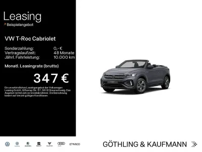 Gebraucht VW T-Roc Cabriolet R-line 150 PS (110 kW) 2025 Rauchgrau metallic Cabrio