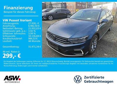 Aquamarinblau metallic Gebraucht 2023 VW Passat GTE Kombi | 27.930 € (Teuer)