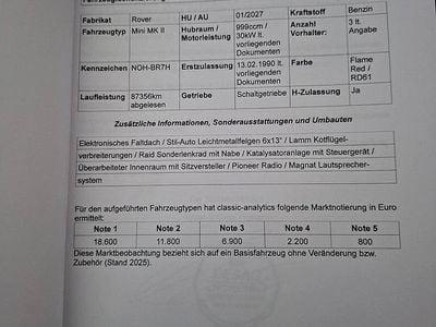 Rot Gebraucht 1990 Rover Mini Kleinwagen | 12.600 €