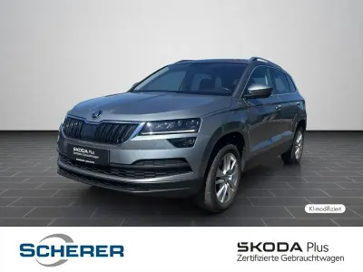 Gebraucht Skoda Karoq Style 150 PS (110 kW) 2021 Business grau metallic (metallic) SUV