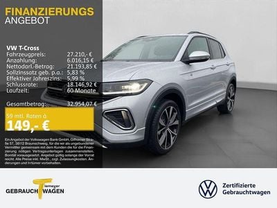 Neu VW T-Cross R-line 116 PS (85 kW) 2025 Silber SUV