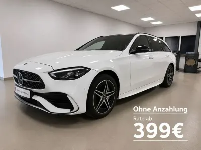 Gebraucht Mercedes C300e AMG line 313 PS (230 kW) 2022 Opalithweiss  metalliclack Kombi