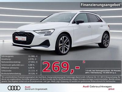 Arkonaweiß Gebraucht 2024 Audi A3 Advanced Plus Limousine | 30.980 € (Fairer Preis)
