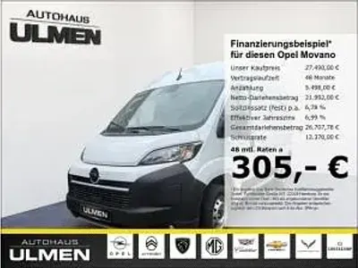 Ny Opel Movano 140 HK (102 kW) 2026 Hvid Van