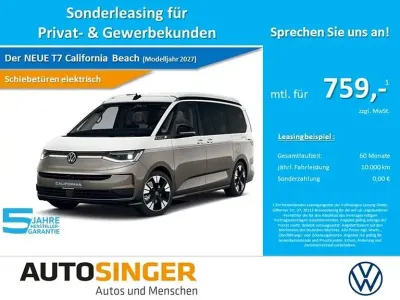 Neu VW T7 Beach 245 PS (180 kW) 2026 Weiß Van