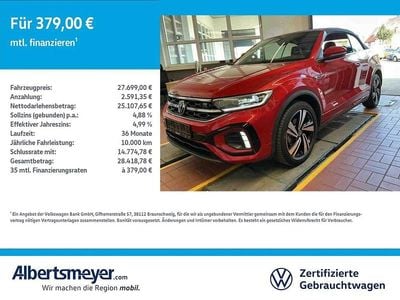 Gebraucht VW T-Roc Cabriolet R-line 150 PS (110 kW) 2022 Rot Cabrio