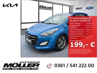 Gebraucht Hyundai i30 Style 135 PS (99 kW) 2017 Met (blau Kombi