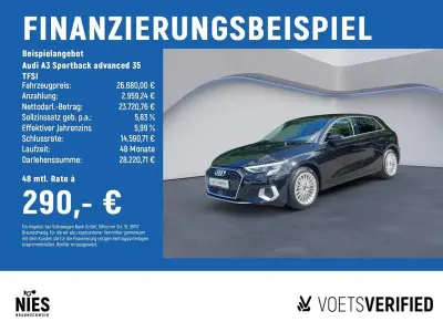 Gebraucht Audi A3 Advanced Plus 150 PS (110 kW) 2023 Schwarz Limousine
