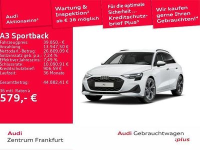 Gebraucht Audi A3 Sport 204 PS (150 kW) 2025 Gletscherweiß metallic/gletsch Limousine
