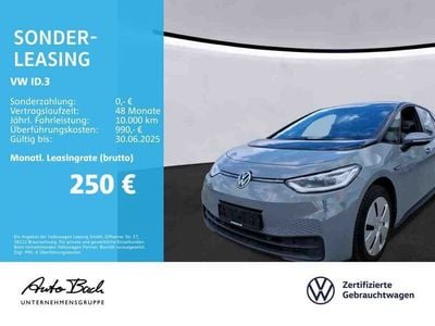 Gebraucht VW ID.3 Pro Performance 150 kW (204 PS) 2021 Grau (mondsteingrau schwarz) Kleinwagen